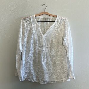 Vintage America Blues Lace Top